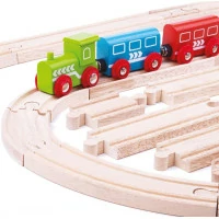 Bigjigs Rail Drevené koľaje set 24 dielov