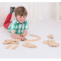 Bigjigs Rail Drevené koľaje set 24 dielov