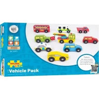 Bigjigs Rail Drevené autodráhy sada áut