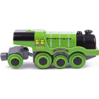 Bigjigs Rail Elektrická lokomotíva Flying Scotsman zelená