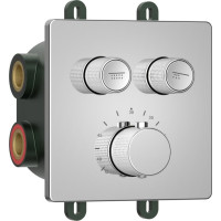 Sapho SMARTSELECT podomietková sprchová termostatická batéria, box, 2 výstupy, chróm RP042