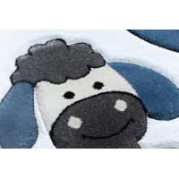 Detský kusový koberec Petit Farm animals blue