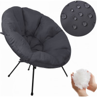 Vodeodolný vankúš do záhradného kresla ACAPULCO 90x105 cm - grafitový