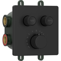 Sapho SMARTSELECT podomietková sprchová termostatická batéria, box, 2 výstupy, čierna mat RP042B