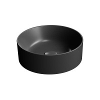 GSI KUBE X keramické umývadlo na dosku, priemer 40cm, čierna mat 942626