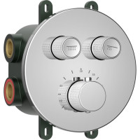 Sapho SMARTSELECT podomietková sprchová termostatická batéria, box, 2 výstupy, chróm RP032