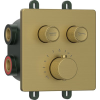 Sapho SMARTSELECT podomietková sprchová termostatická batéria, box, 2 výstupy, zlato mat RP042GB