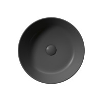 GSI KUBE X keramické umývadlo na dosku, priemer 40cm, čierna mat 942626
