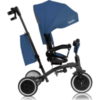 LIONELO Trojkolka 2v1 Tris Plus Blue Denim