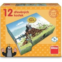 Dino Drevené kocky Krtkov rok 12 ks