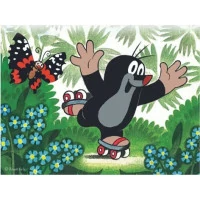 Dino Drevené kocky Krtko a zvieratká 12 ks