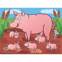 Dino Drevené kocky Domáce zvieratká 12 ks