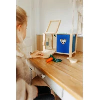 small foot Plyšový králik v králikárni s doplnkami