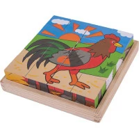 Bigjigs Toys Obrázkové kocky farma