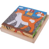 Bigjigs Toys Obrázkové kocky farma