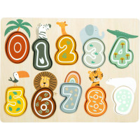 small foot Vkladacie puzzle čísla Safari