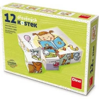 Dino Pekný deň 12 drevené kocky