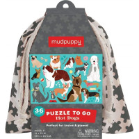 Mudpuppy Puzzle Psy v látkovom vrecku 36 dielikov