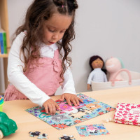 Mudpuppy Puzzle Mačiatka v hrnčeku na čaj v látkovom vrecúšku 36 dielikov