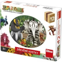 Dino Drevené kocky Zafari