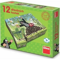 Dino Drevené kocky Krtko a priatelia 12 ks
