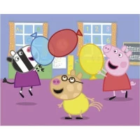Dino Drevené obrázkové kocky Peppa pig Veselý deň 20 kociek