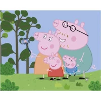 Dino Drevené obrázkové kocky Peppa pig Veselý deň 20 kociek