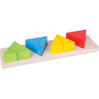 Bigjigs Toys Vkladacie puzzle zlomky trojuholníky