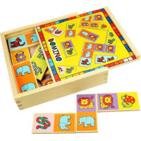 Bigjigs Toys Drevené domino so zvieratkami