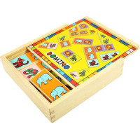 Bigjigs Toys Drevené domino so zvieratkami
