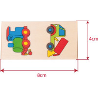 Bigjigs Toys Drevené domino dopravné prostriedky