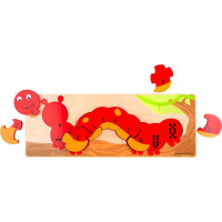 Bigjigs Toys Počítacie puzzle húsenica