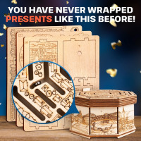 EscapeWelt 3D Drevená skladačka Secret Maze Box zložená