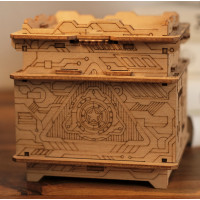 EscapeWelt 3D drevená mechanická skladačka hlavolamu Orbitálna schránka