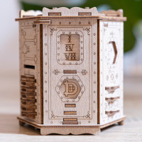 EscapeWelt 3D drevená mechanická skladačka hlavolamu Fort Knox Pro