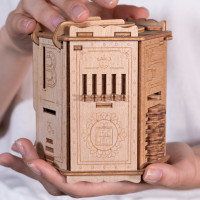 EscapeWelt 3D drevená mechanická skladačka hlavolamu Fort Knox Pro