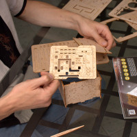 EscapeWelt 3D drevená mechanická skladačka hlavolamu Orbitálna schránka