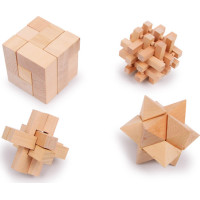 small foot Drevené hlavolamy set 4 ks
