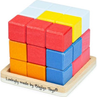 Bigjigs Toys Drevená skladacia kocka