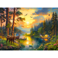 CASTORLAND Puzzle Západ slnka nad riekou 3000 dielikov