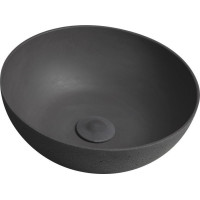 Sapho FORMIGO betónové umývadlo na dosku, Ø 39cm, antracit FG316