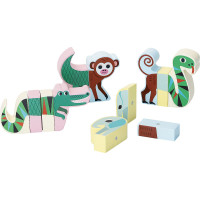 Vilac Drevené magnetické puzzle zvieratká Jungle