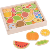 Bigjigs Toys Magnetky ovocie a zelenina