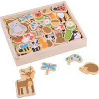 Bigjigs Toys Magnetky lesné zvieratká