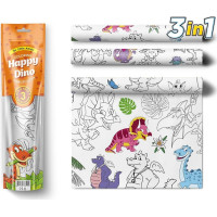 Pexi Maľovacie obrusy 3 ks - Šťastní Dinosaury (Happy Dino)