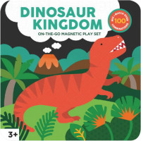 Petit Collage Magnetická hracia sada - dinosaury - poškodená kovová krabička