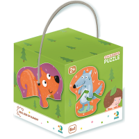 DODO Puzzle Zvieratká v lese 6v1 (2,3,4 dieliky)
