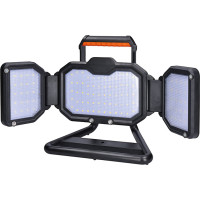 Solight LED reflektor 30W, prenosný, nabíjací, 3000lm, oranžovo-čierny