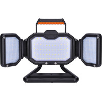 Solight LED reflektor 30W, prenosný, nabíjací, 3000lm, oranžovo-čierny