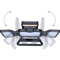 Solight LED reflektor 30W, prenosný, nabíjací, 3000lm, oranžovo-čierny